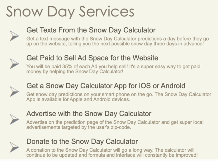 is the snow day calculator accurate