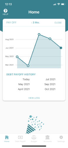 Picture shows how Dave Ramsey Baby Steps help achieve 3 months faster debt freedom date.