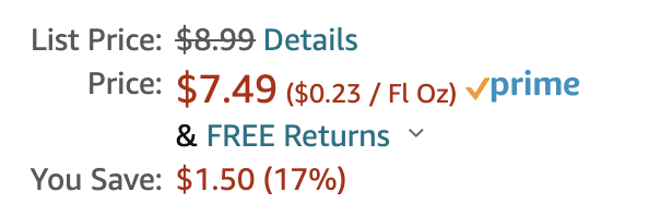 Amazon price per ounce meyers hand soap on refill